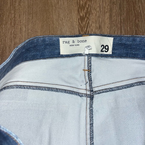 rag & bone Women's Miramar “sweatpant” Patchwork Straight Jeans - Picture 3 of 7